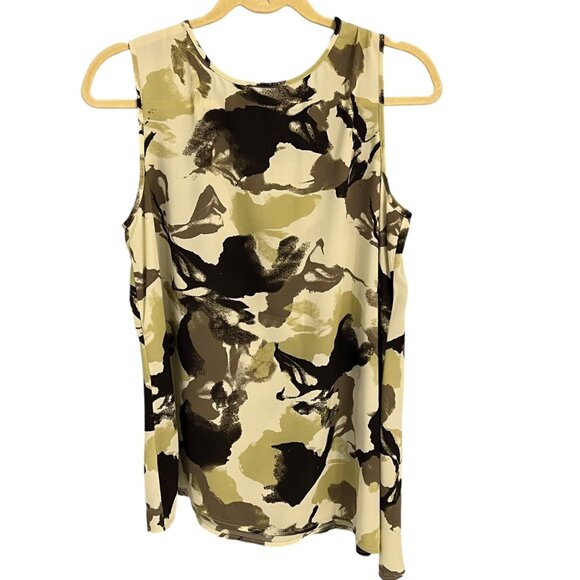 Lisa Rinna Collection QVC Womens Camouflage Sleeveless Top M 100% Polyester - Picture 5 of 5